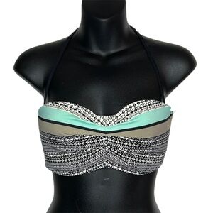 Body Glove Black and White Bikini with Mint and Tan